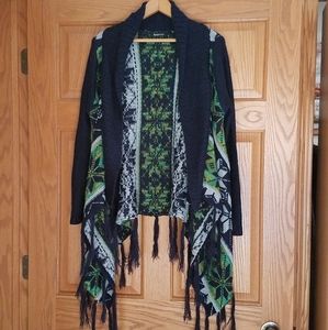 Western fringed cardigan